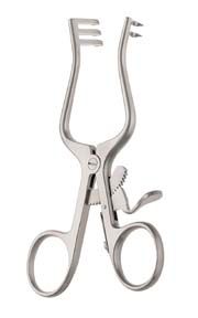thumbnail image 2 of Weitlaner Retractor Curved 10.5cm 4x3 Teeth – Sharp Surgical Instruments, New 2 of 5