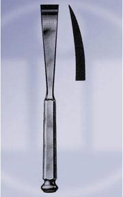 STILLE OSTEOTOME, 20CM, 10MM WIDE, CURVED