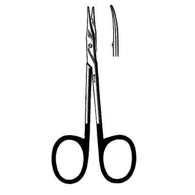 STEVENS TENOTOMY SCISSORS, SUPERCUT, CURVED, SHARP, 4 1/2