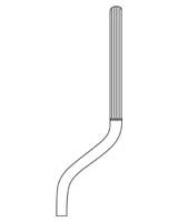 BRUNNER INTESTINAL FORCEPS, 24CM, BAYONET SHAPED